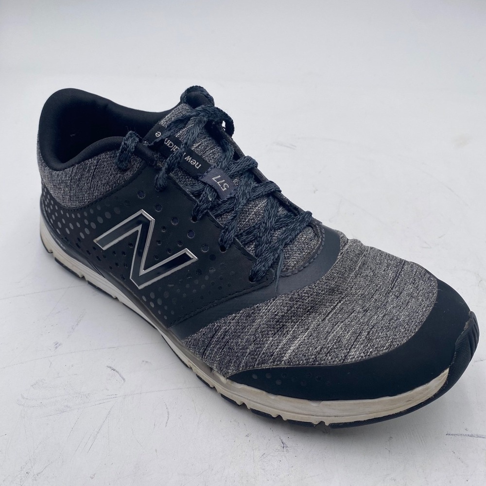 New Balance 577 Training Shoes Womens Size 7 Black Grey CUSH+ Midsole Sneakers